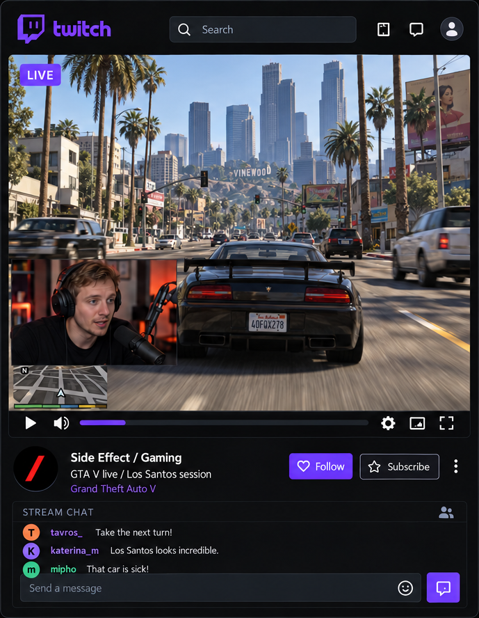 Twitch — стрим GTA V